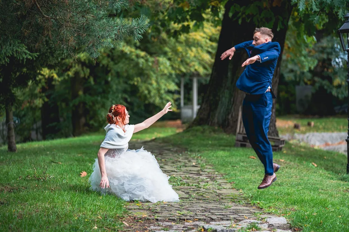 Sesja poślubna para młoda