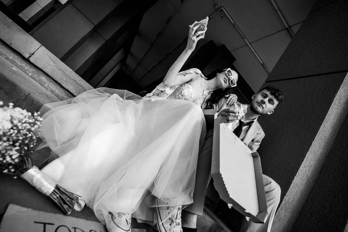 Sesja poślubna para młoda